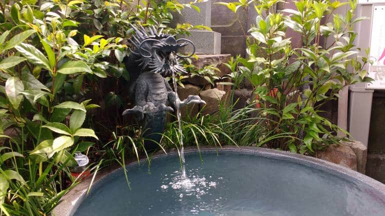 Dragon with water coming out of its mouth