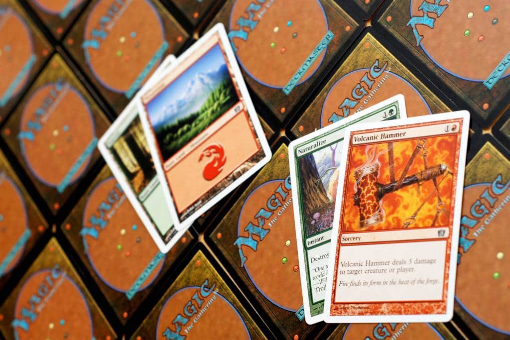 Magic The Gathering collectible cards close-up