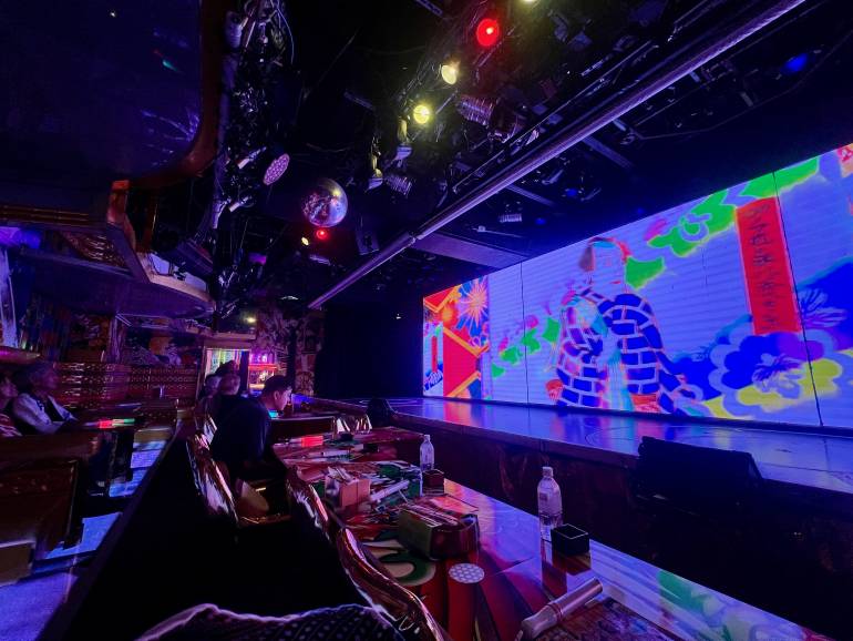 Seating at the Samurai Restaurant