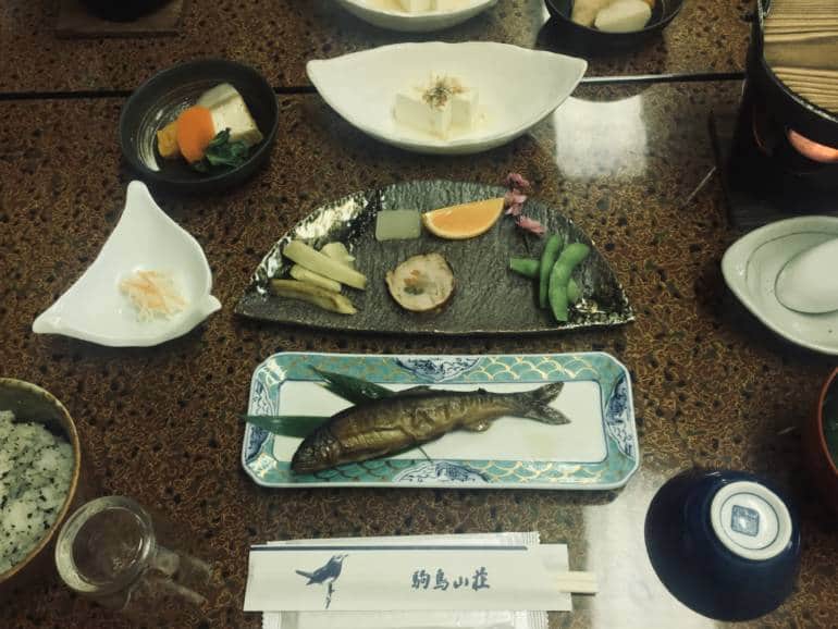 Mt Mitake lodging shukubo dinner Mareike Dornhege