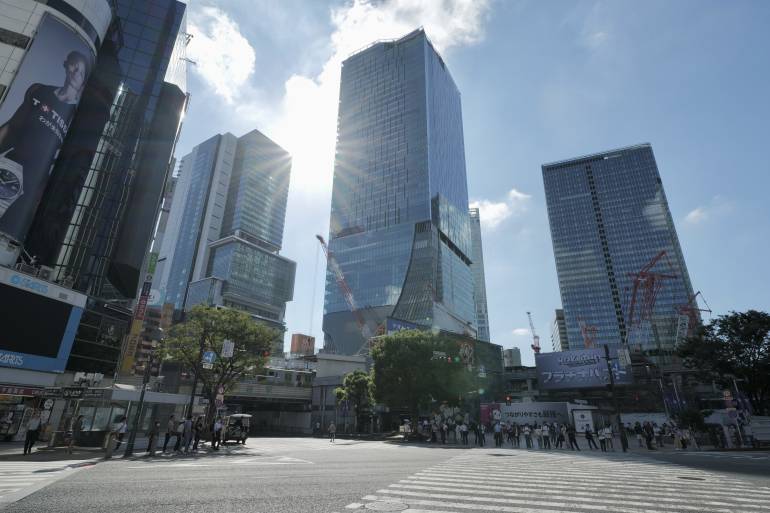 Shibuya Scramble Square in sunlight