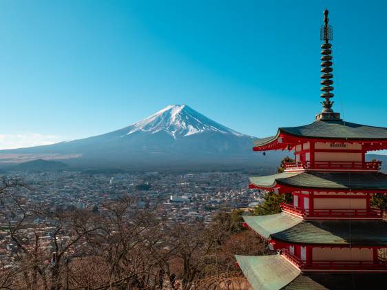 view from Chureito Pagoda