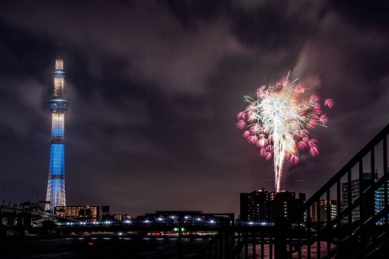 Sumida river fireworks in 2019